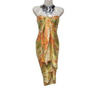 Beach Cover Up Pareo Sarong Skirt Strapless Dress - NEW
